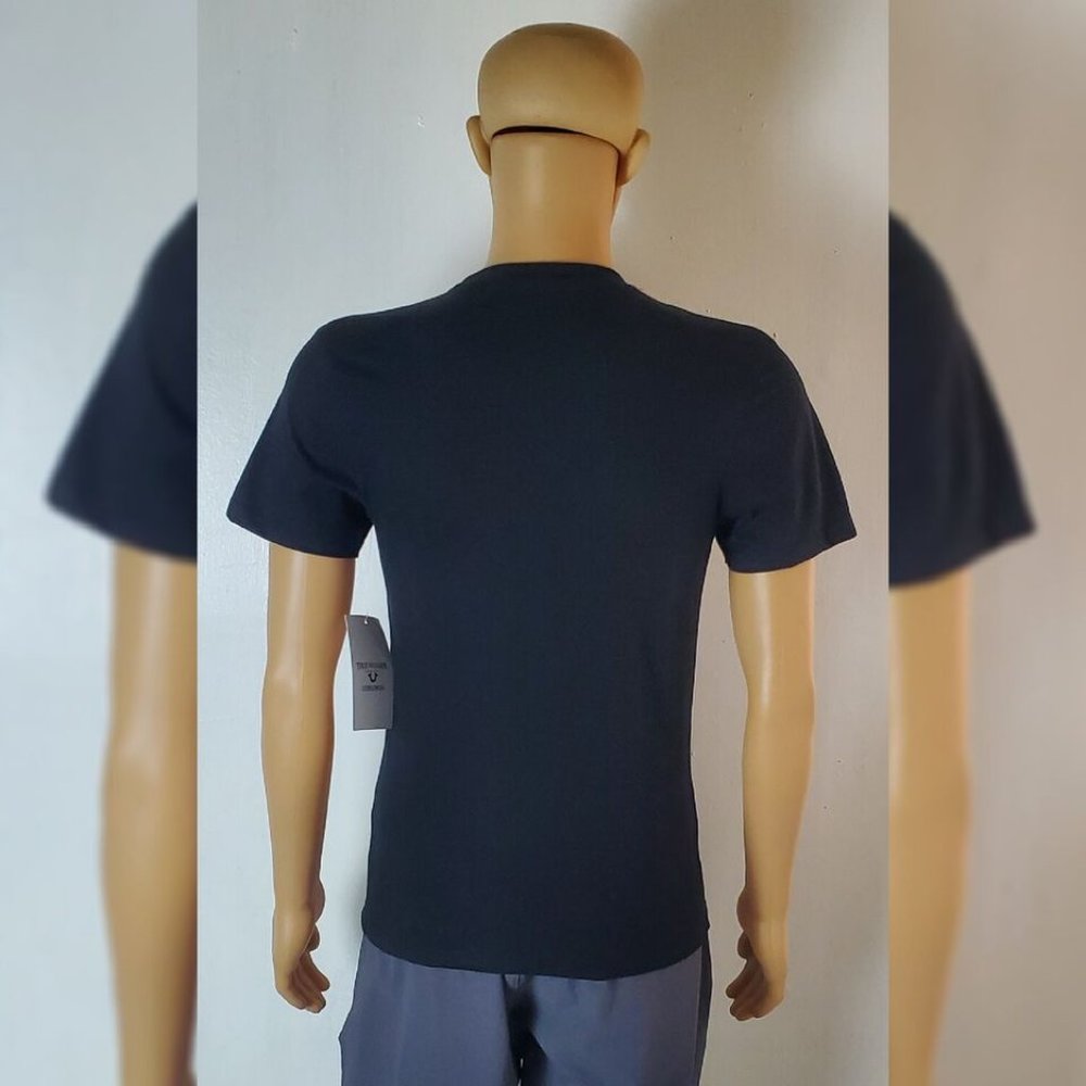 TRUE RELIGION LOUNGEWEAR GRAPHIC TSHIRT MEN'S LARGE SHOEHORSE LOGO PRINT SIZE M - Picture 2 of 7